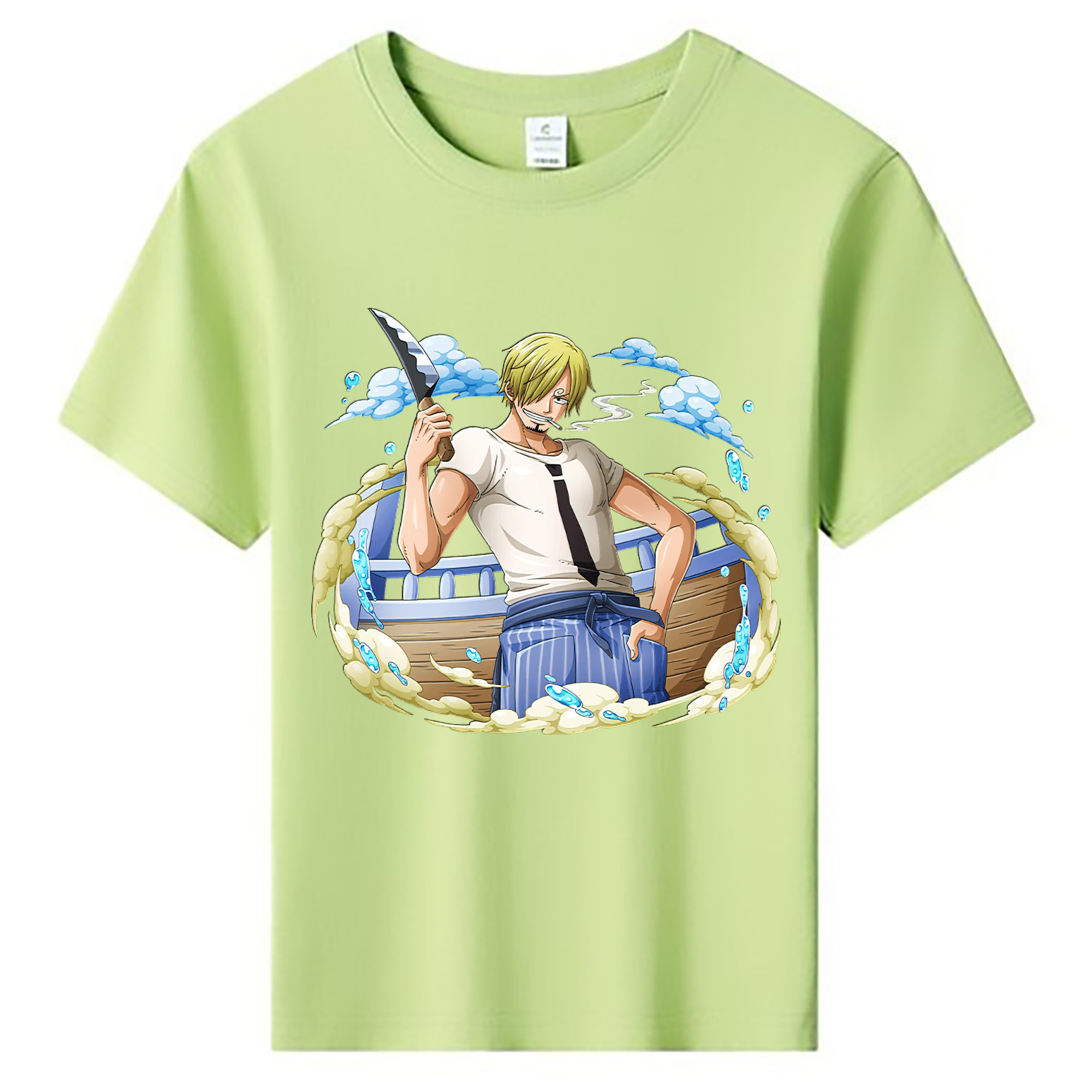 （画像用） ワンピース サンジ ONE PIECE Sanji 綿100％キッズTシャツ（フロントプリント）